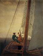 Caspar David Friedrich The Sailboat oil on canvas